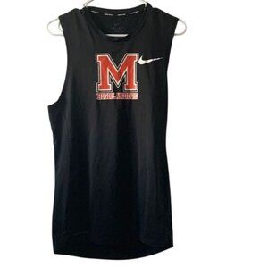 Nike Pro Black Sleeveless Dri-Fit Highlanders M Logo Mens Top Tight Fit M